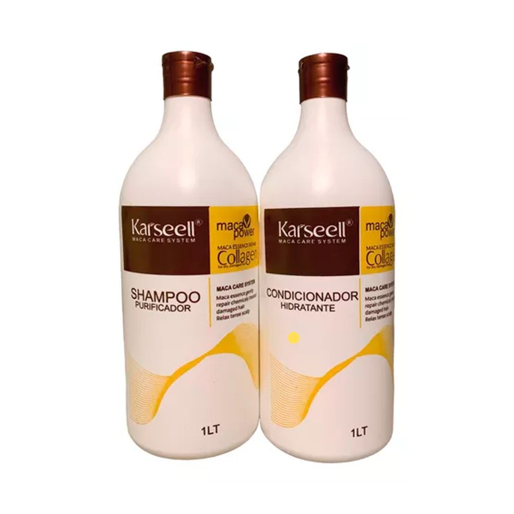 Kit Shampoo e Condicionador Tratamento Intensivo Collagen Karseell 1L ...