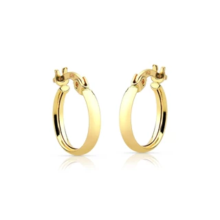 Argola redonda de ouro 18k 12mm x 2mm em Oferta na Shopee