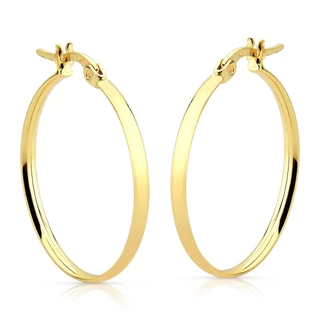 Brinco Feminino de Ouro 18k Redondo Click 17mm em Oferta na Shopee