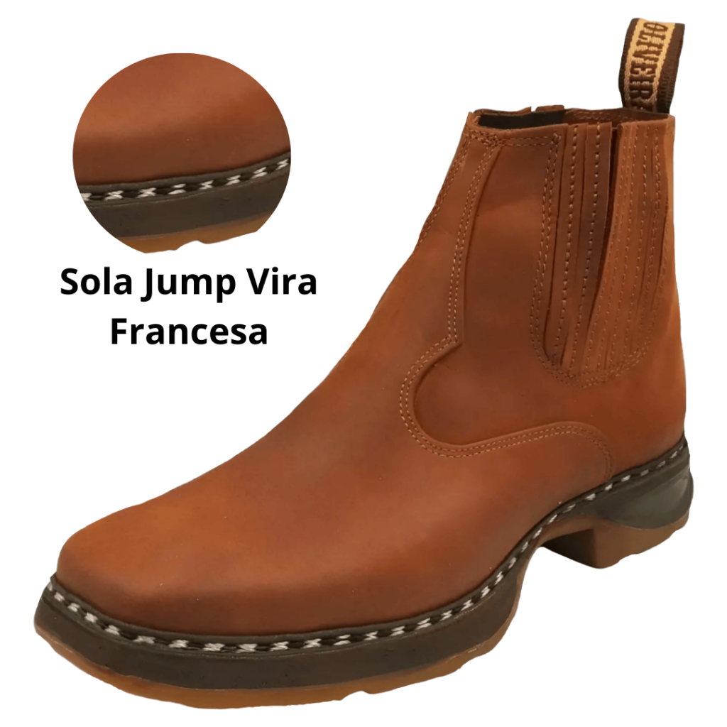 Botina Oliveira Vira Francesa Moderna Solado Jump