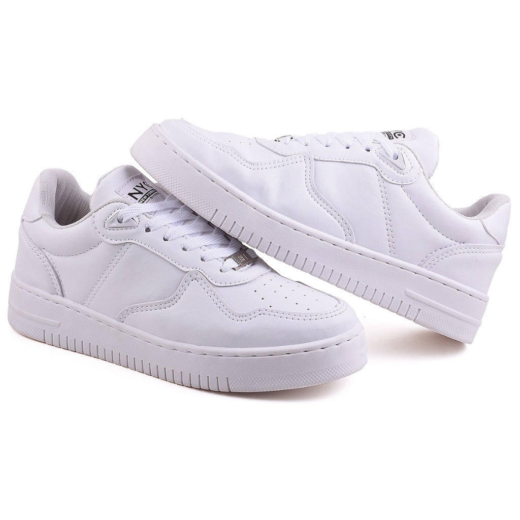 Tenis Feminino Masculino Branco Casual JS Shoes Confortavel Envio ...