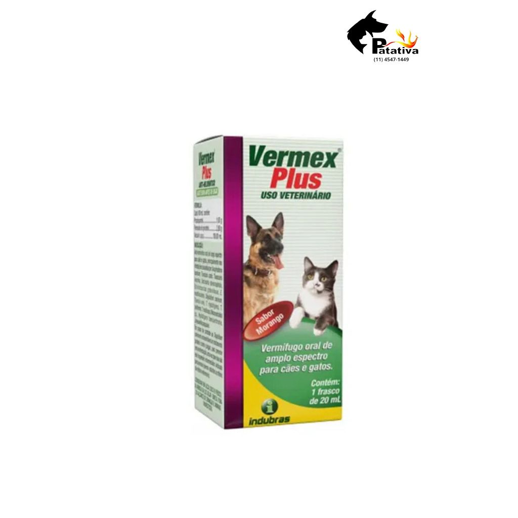 VERMEX PLUS - VERMIFUGO ORAL DE AMPLO ESPECTRO - PARA CÃES E GATOS ...