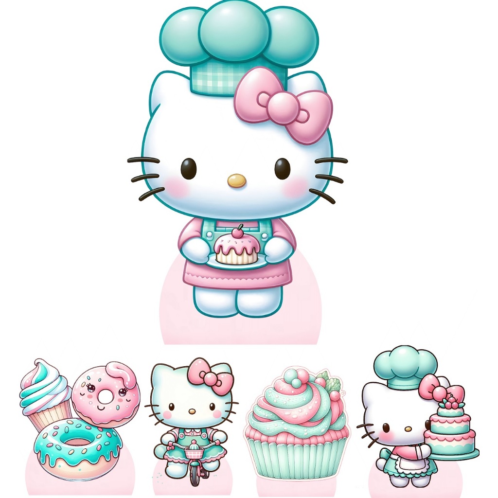 KIT DISPLAY HELLO KITTY CONFEITARIA- MDF | Shopee Brasil