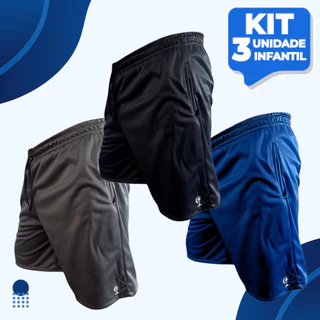 Kit 3 Bermudas Plus Size Dri-Fit Casual Refletiva - Treino - Academia G1 - G2 - G3