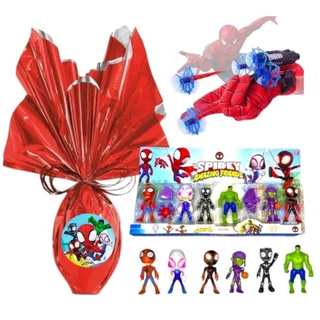 ovo de páscoa infantil homem aranha com brinquedo