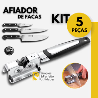 Kit 5 Amolador Afiador De Facas Em Aço Inox Profissional em Oferta na Shopee
