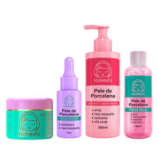 Kit Rotina Skin Care Kokeshi Sabonete Tônico Sérum Antiacne