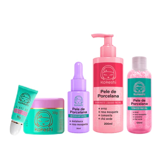 Kit Kokeshi Rotina Skin Care Pele de Porcelana Sérum Antiacne
