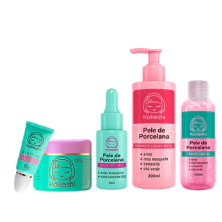Kit Rotina Skin Care Pele Porcelana Kokeshi Sérum Anti-idade