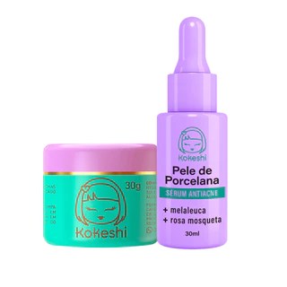 Kit Skin Care Pele de Porcelana Kokeshi e Sérum Antiacne