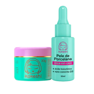Kit Skin Care Pele de Porcelana Kokeshi e Sérum Anti-idade