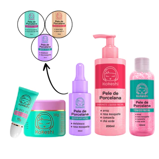 Kit Rotina Skin Care Kokeshi Pele Porcelana Olh Gueixa Sérum