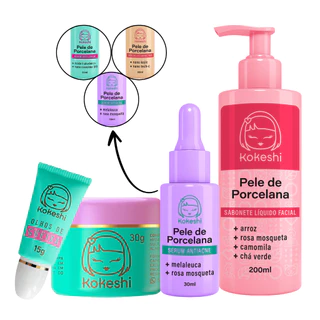 Kit Skin Care Pele de Porcelana Kokeshi e Escolha o Serum