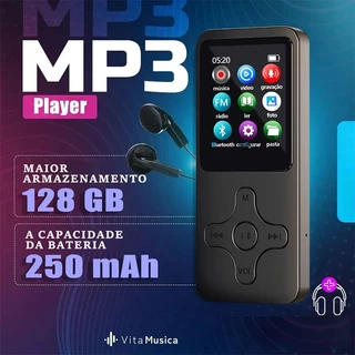 【GENAI】Tela de 1,8 polegadas Bluetooth 5.0 MP3/Mp4 Music Player E-book Mini Walkman