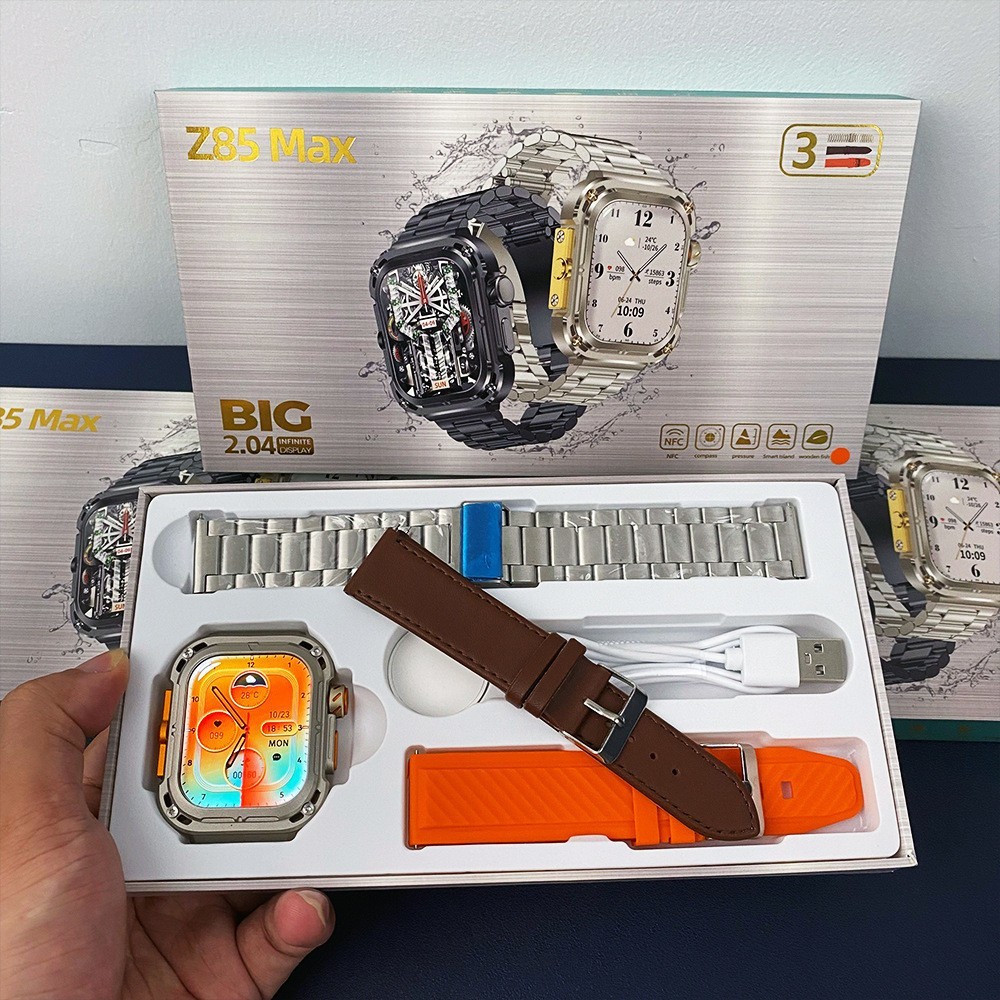 Novo 2025 Smartwatch Z85 Max IP68 - Bateria Longa + À Prova D'Água