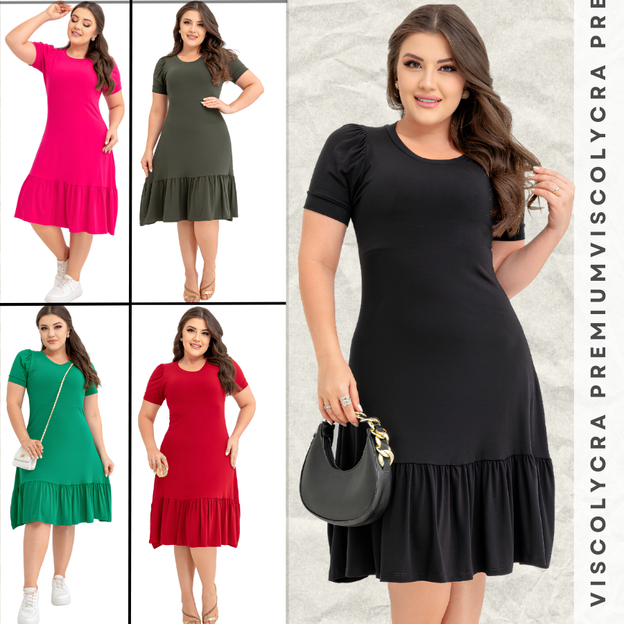 Vestido Evangelico Feminino Moda Modesta Midi Soltinho Elegante ...
