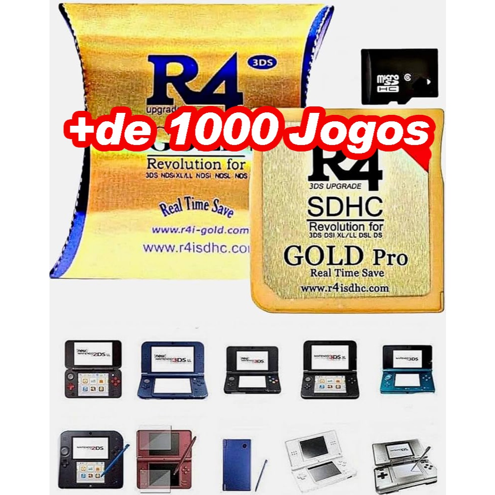 R4 atualizado 2025 + de 1000 jogos e emuladores