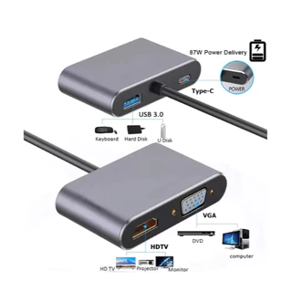 Hub usb-c Adaptador Usb Tipo C 4 Em 1 Com Hdmi 4k Mac Pro/air/m1