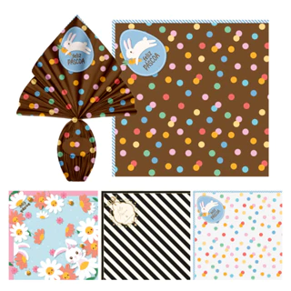 10 Embalagem para Ovo de Páscoa Saco Express 100g 150g 250g 350g 500g 750g 1kg Decorados em Oferta na Shopee