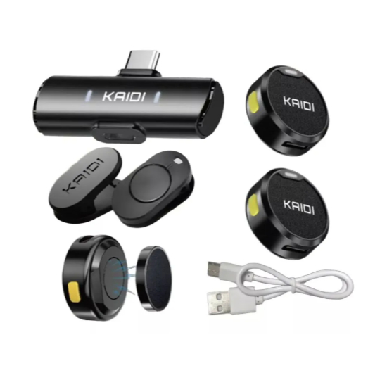 Microfone de Lapela sem Fio Magnetico Kaidi KMF4-C/A