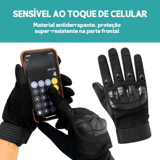 Luva de Motoqueiro Motoboy - Proteção para Motoboy e Pilotos Resistente e Confortável - CH