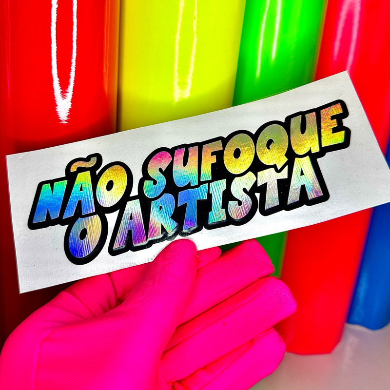 Adesivo | 15cm | Não sufoque o artista | Shopee Brasil