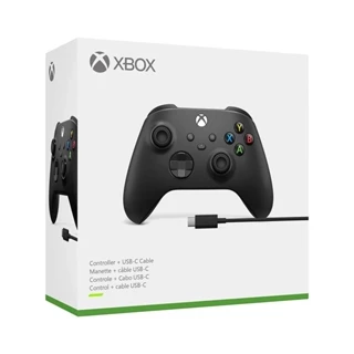 Controle Sem Fio Microsoft Xbox Wireless Series X|s Com Cabo Carbon Black Preto