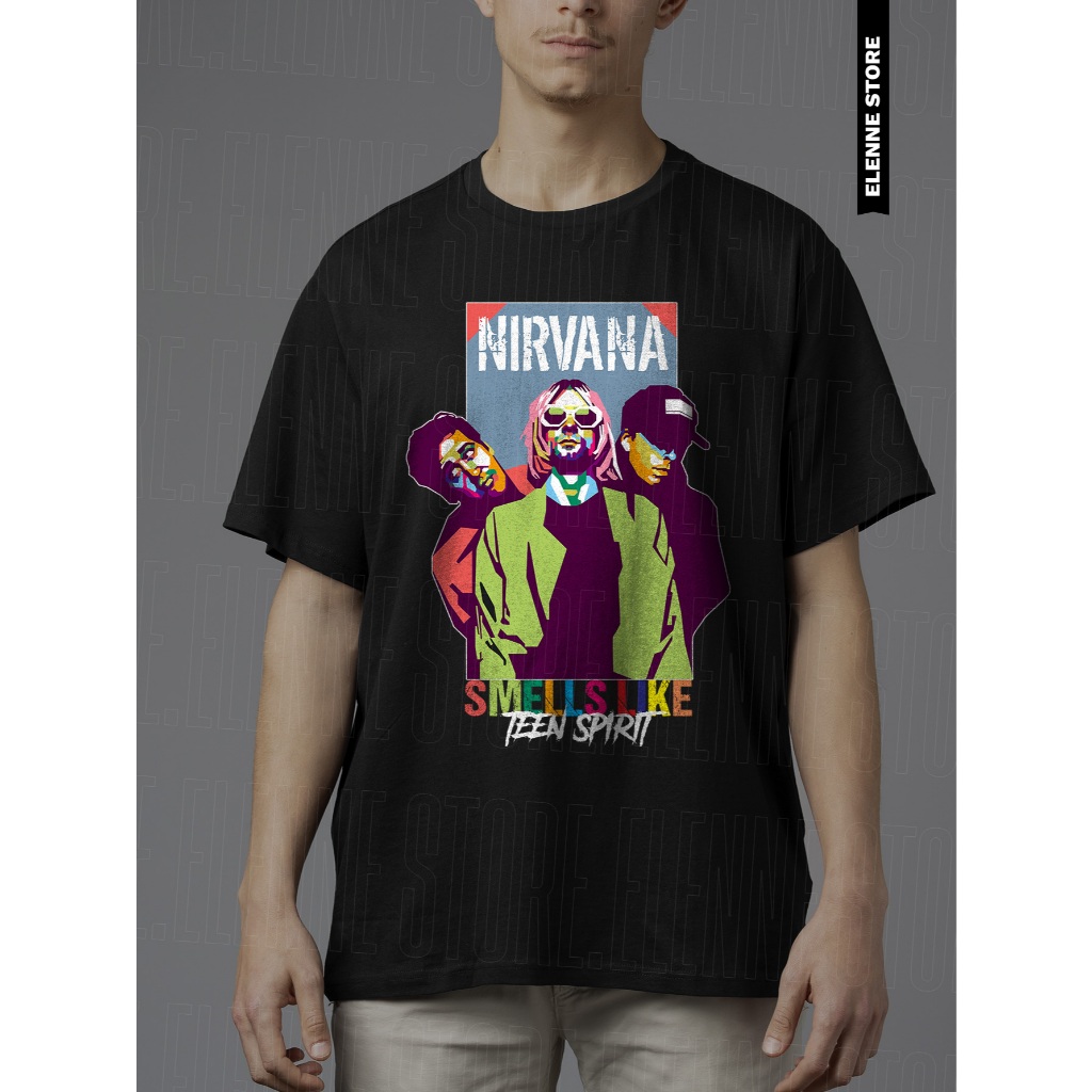 Camiseta Nirvana Kurt Cobain Smells Like Teen Spirit Banda 100