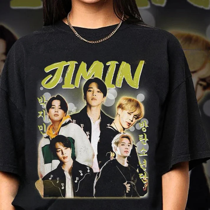 Camiseta Premium BTS Jimin Collab Camisa 100% Algodão | Shopee Brasil