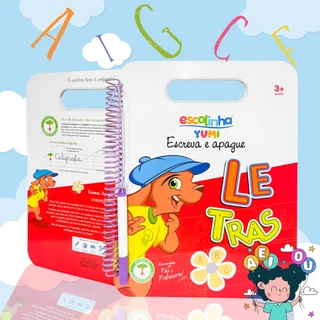 Livro Caderno De Caligrafia Infantil Caneta Apagável Letras Alfabeto - Espiral Maletinha + de 70 Atividades em Oferta na Shopee