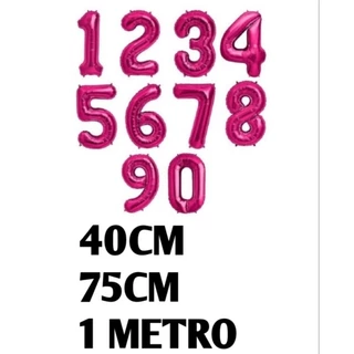 Balão Metalizado Rosa Numero 1 Metro na Black Friday 2025 | BuscaProdutos