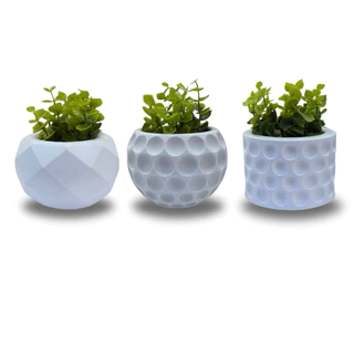 Kit 3 Vasos Decorativos com Plantas Artificiais para Sala, Quarto, Banheiro e Lavabo – Decoração Moderna para Casa