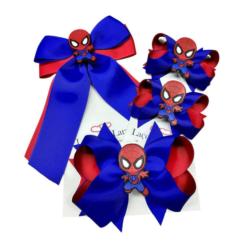Laço para cabelos infantil coleção Homem Aranha