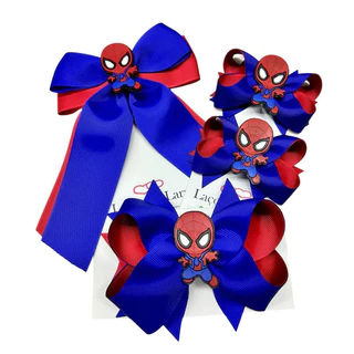Laço para cabelos infantil coleção Homem Aranha