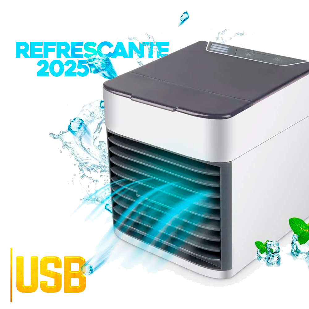 2025 O Mini Ar Condicionado Portátil Arctic Air Cooler Umidificador Climatizador Luz Led USB / Ar puro