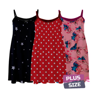 KIT Com 3 Camisola Plus Size de Microfibra com Alça  Reguladora  Traje para dormir Estampado em Oferta na Shopee