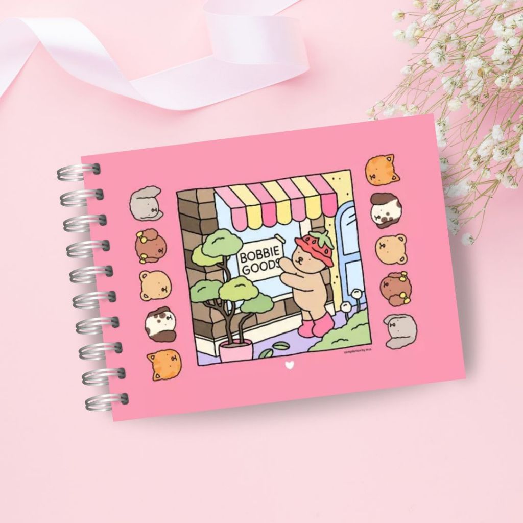Livro Bobbie Goods para Colorir A5 - 50 folhas grossas e Capa dura - Personalizado com nome