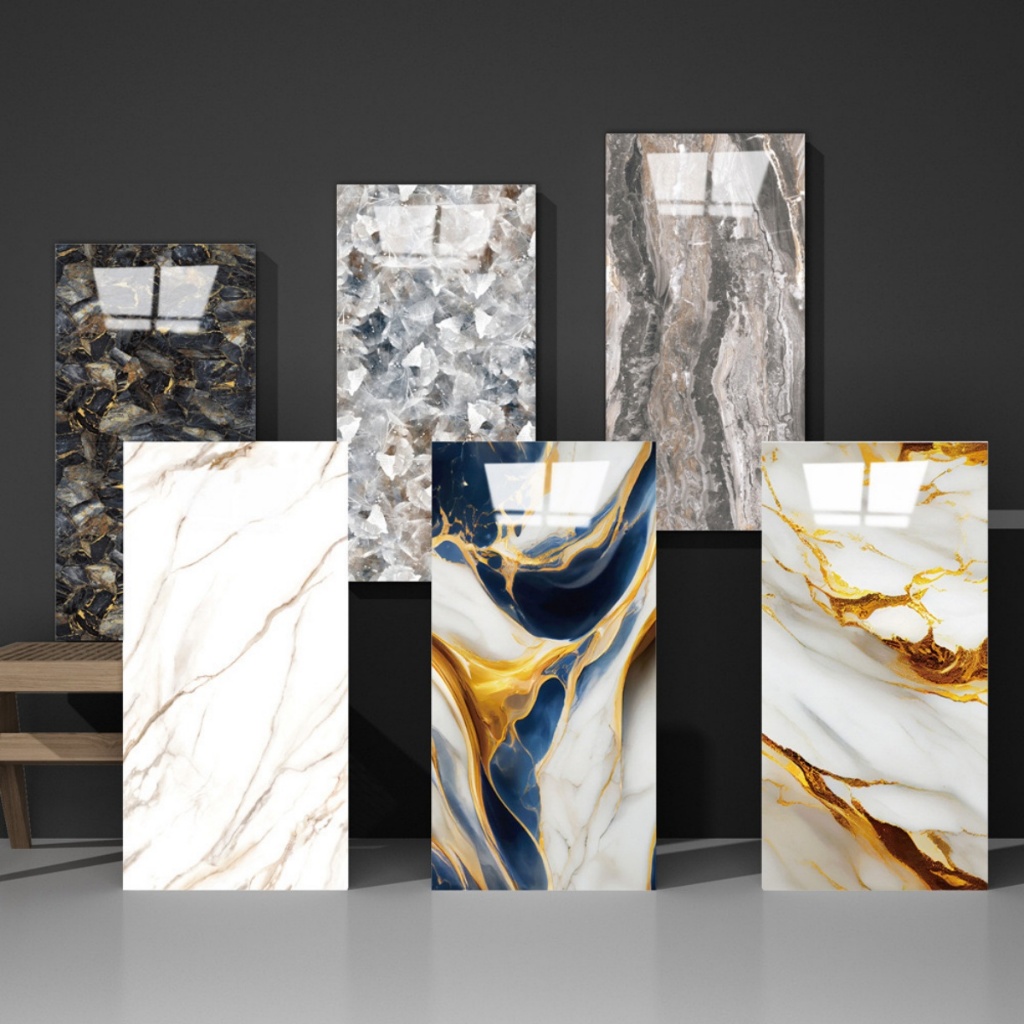 KIT40 Placa Adesiva 3d Mármore De Parede Relevo Lavável 30cm X 60cm