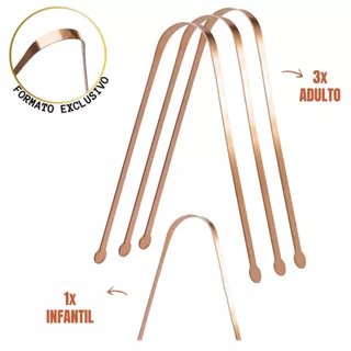 Kit 4 Raspador de Lingua com 3 Adulto e 1 Infantil Personalizado Com nome