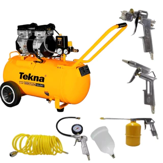 Compressor De Ar 2,5hp 50L Silencioso 9,1Pés 110V Com Kit 5 Peças TEKNA