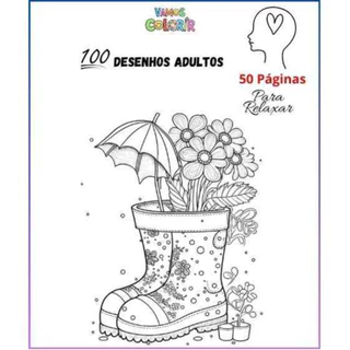 Desenhos Adulto para colorir (Cem desenhos) em Oferta na Shopee