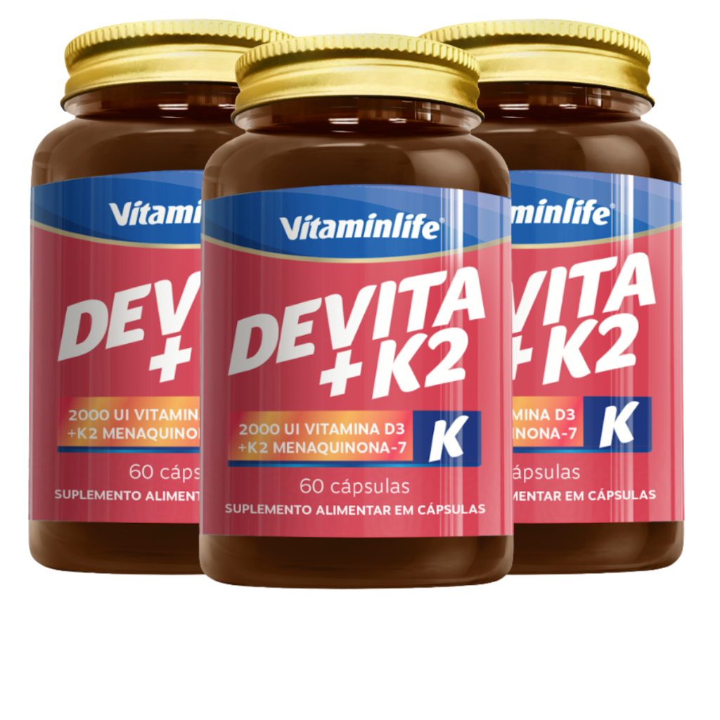 Suplemento Alimentar Devita + K2 Vitaminlife 60 cápsulas | Shopee Brasil