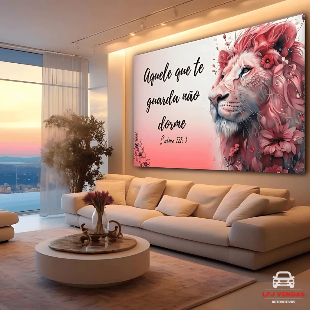 QUADRO DECORATIVO GRANDE LEÃO