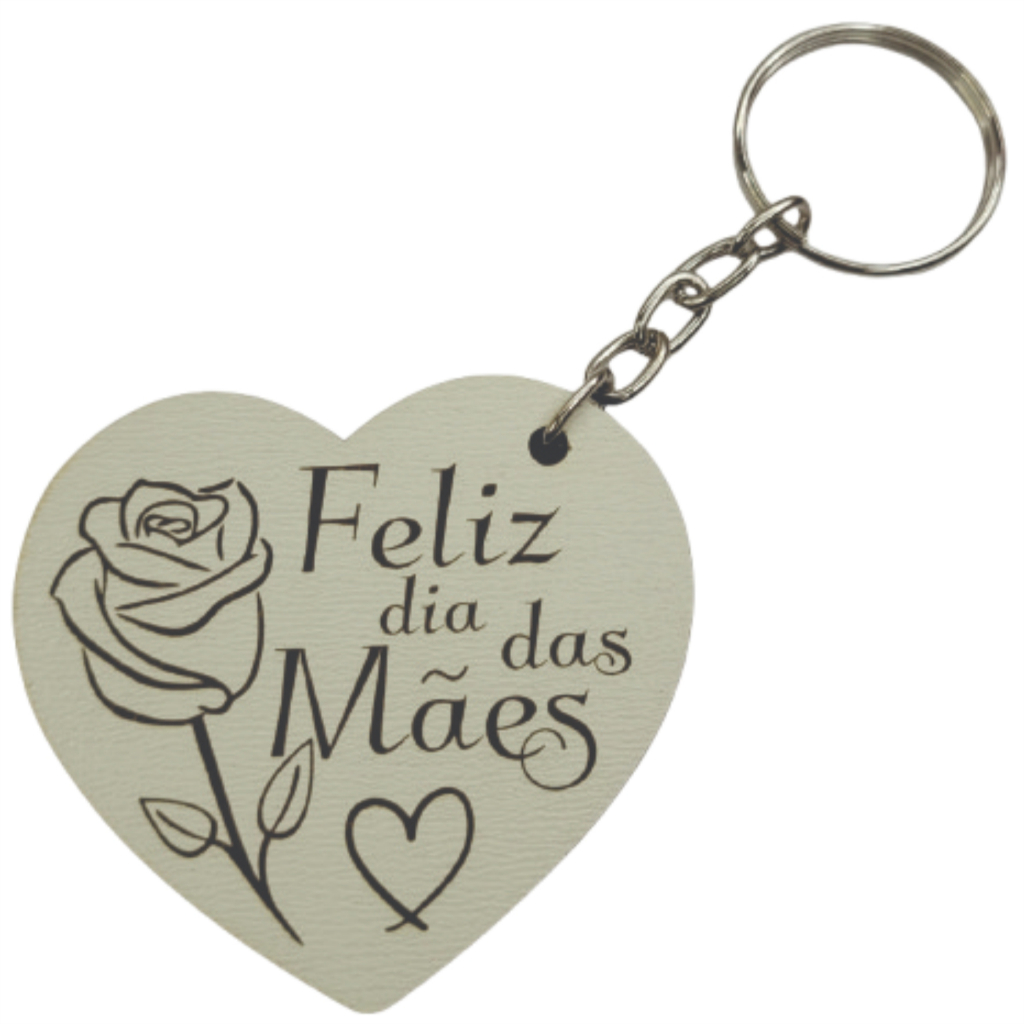 Chaveiro dia das Mães, em MDF branco de um lado, lembrancinha, mimo ...