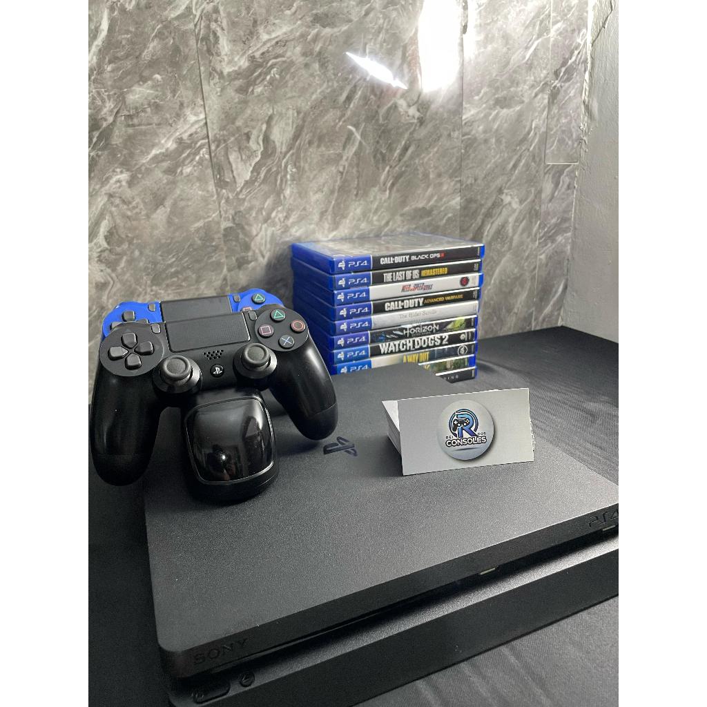 PS4 Slim Revisado - Controle Original + Jogo GRÁTIS  - Garantia Rei dos Consoles