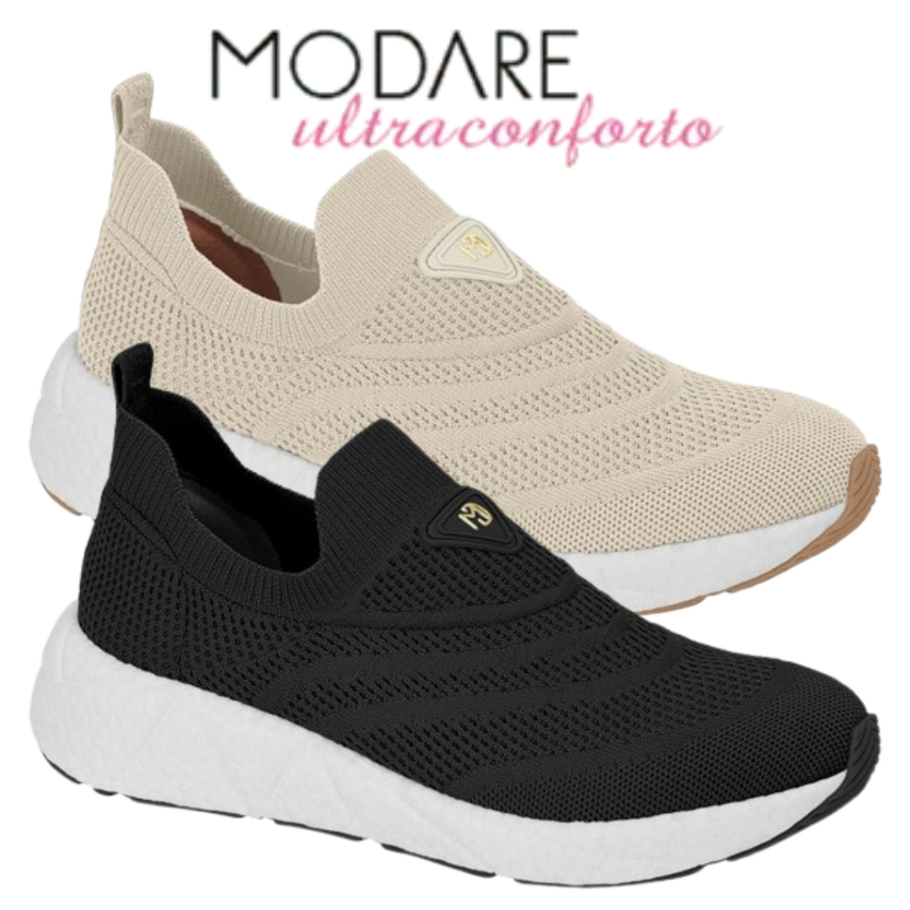 Tênis Modare Feminino Casual UltraConforto Ortopédico Calce Fácil ...