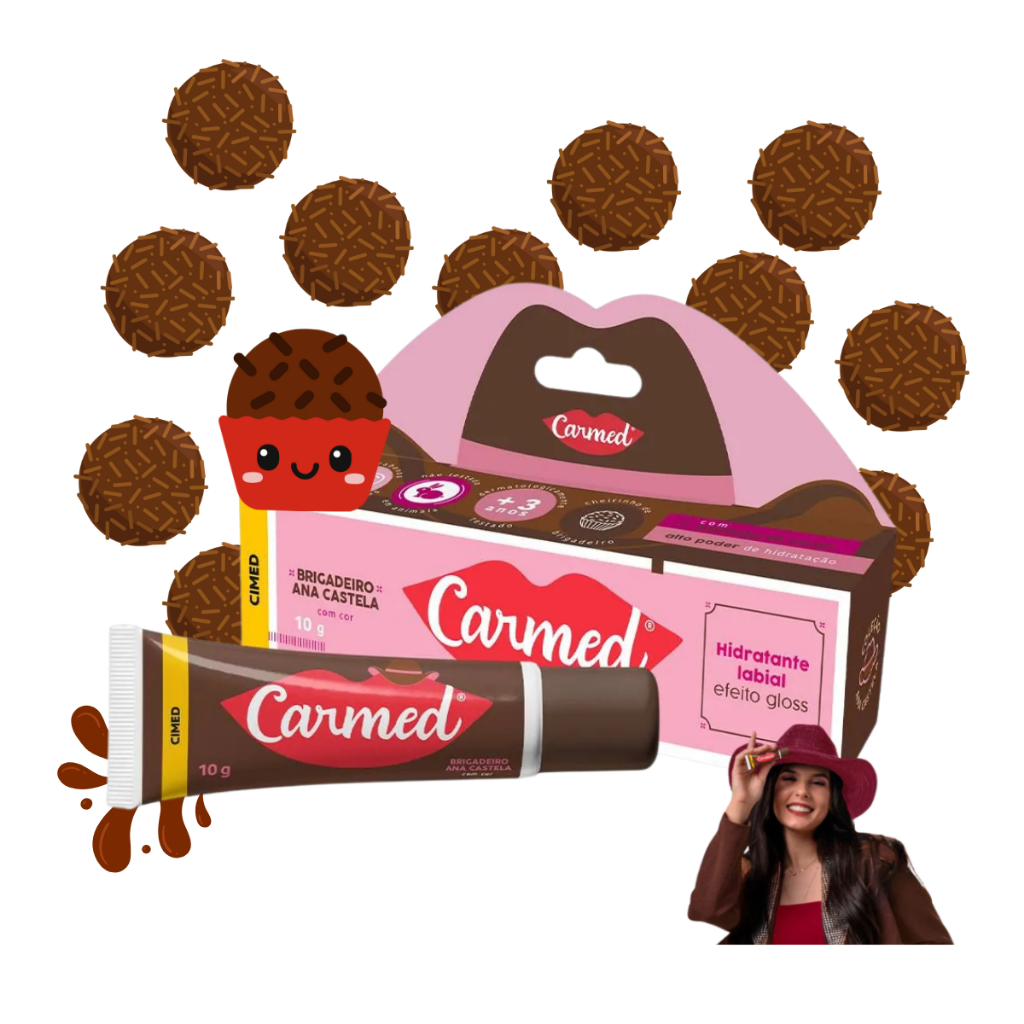 Hidratante Labial Carmed Coleção Ana Castela Brigadeiro com Cor 10g ...