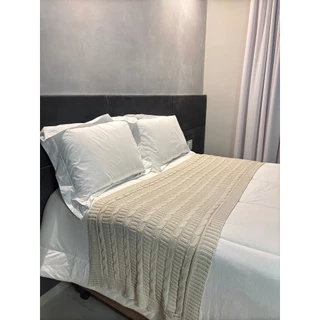 Peseira Manta de Tricot para Cama e Sofá Casal, Quenn e King Decoração - SOMENTE A PESEIRA - FIRENZE