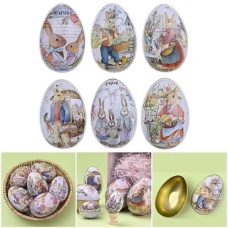 Enfeite de Páscoa Kit com 3 Latinhas Decorativas Lembrancinhas Feliz Pascoa 2026 em Oferta na Shopee