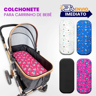 Colchão para carrinho Moises Colchonete carrinho com fronha Menino, Menina e Neutro carrinho de bebe em Oferta na Shopee